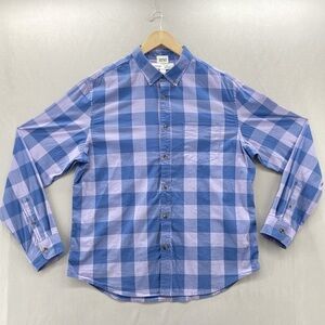 Old Navy Blue and Purple Plaid Men's Shirt